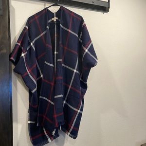 Plaid poncho from The Loft